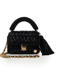 Seville Metallic Crochet Bronze Crossbody Bag