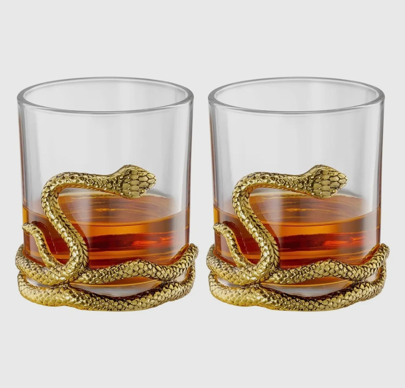 Snake Serpent Whisky Glasses - Set of 2