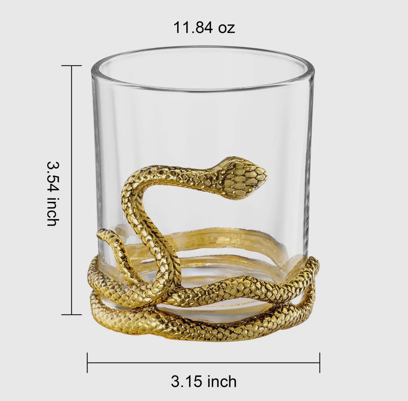 Snake Serpent Whisky Glasses - Set of 2