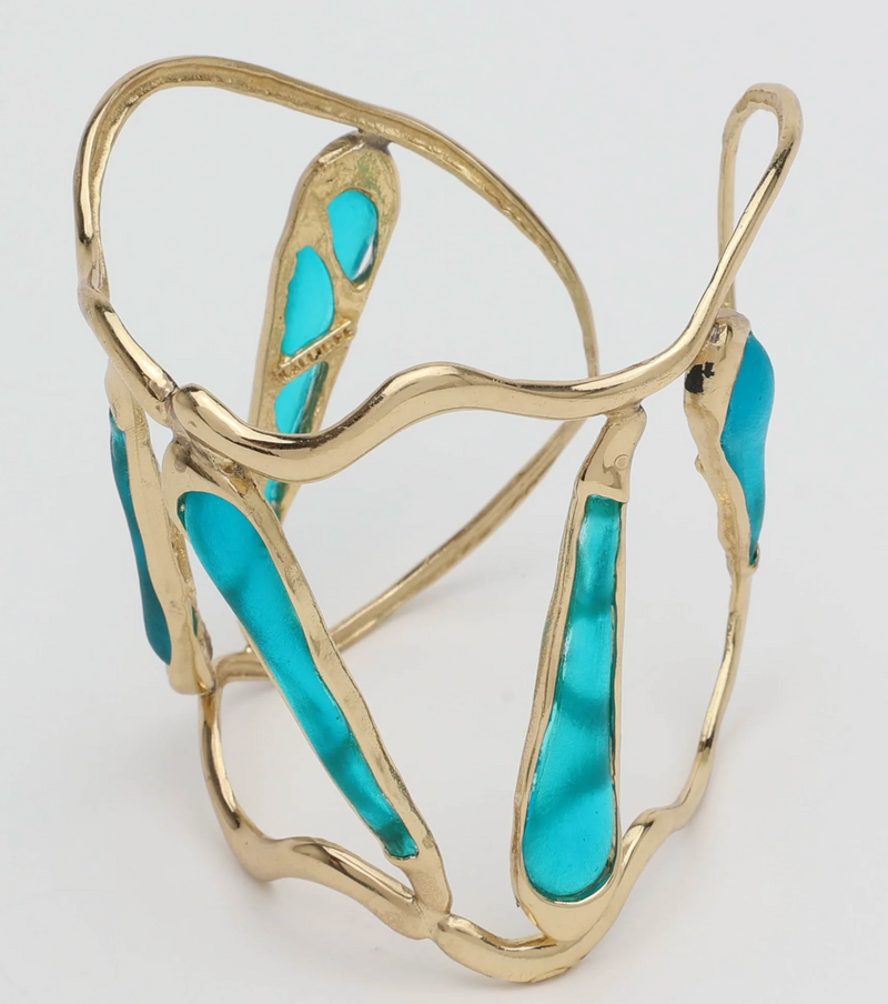 Ice Bracelet Blue Resin