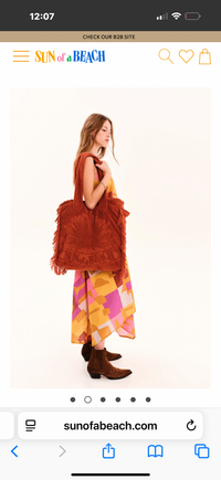 Fringed Terry Large Beach Tote Bag