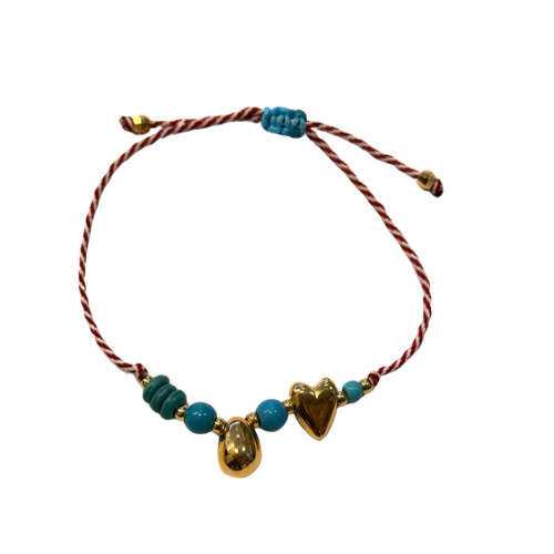 Marti Bracelet with Teardrop and Heart