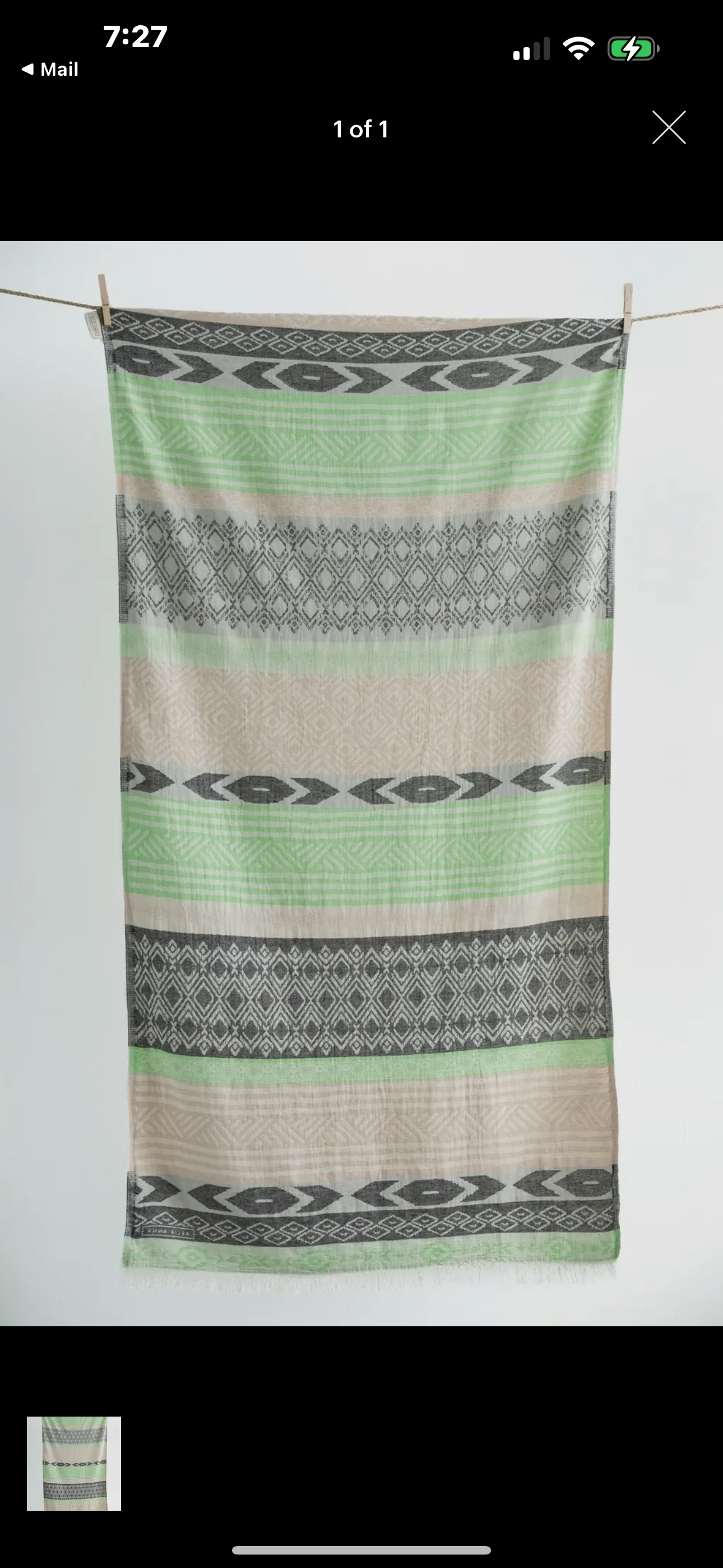 Vrontados Lime & Black -Beige Towel