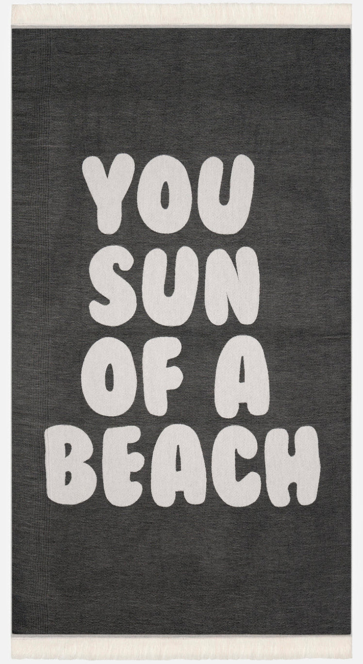 You Son Of A Beach Bubblegum Feather Beach Towel