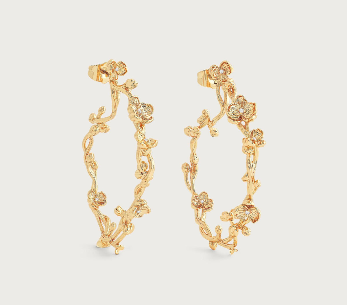 Orchid Hoop Earrings