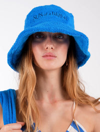 Terry Cloth Bucket Hat Solid Color