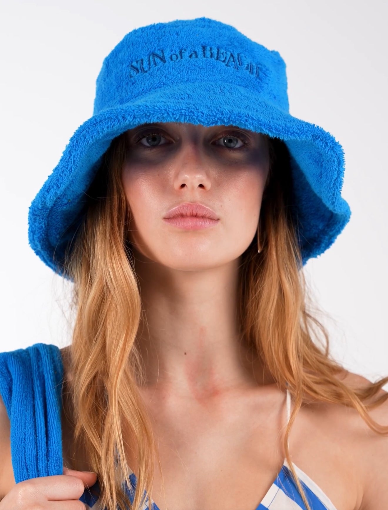 Terry Cloth Bucket Hat Solid Color