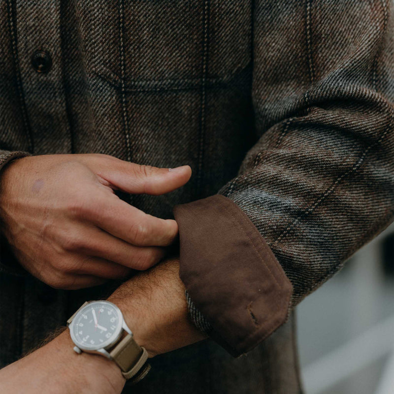 The CPO Shirt
in Dark Brick Plaid Wool