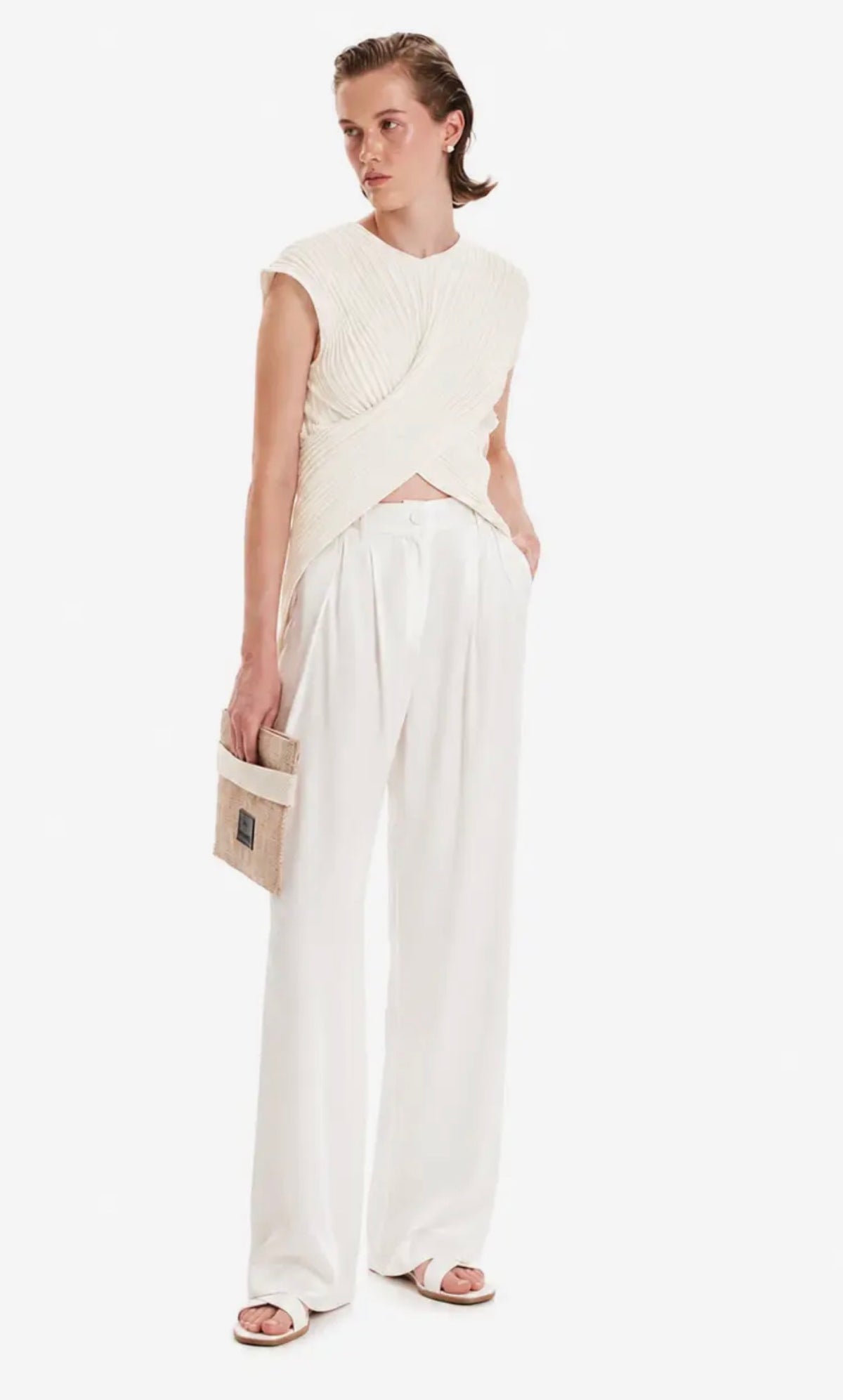 Seashells Knit Crossed Top