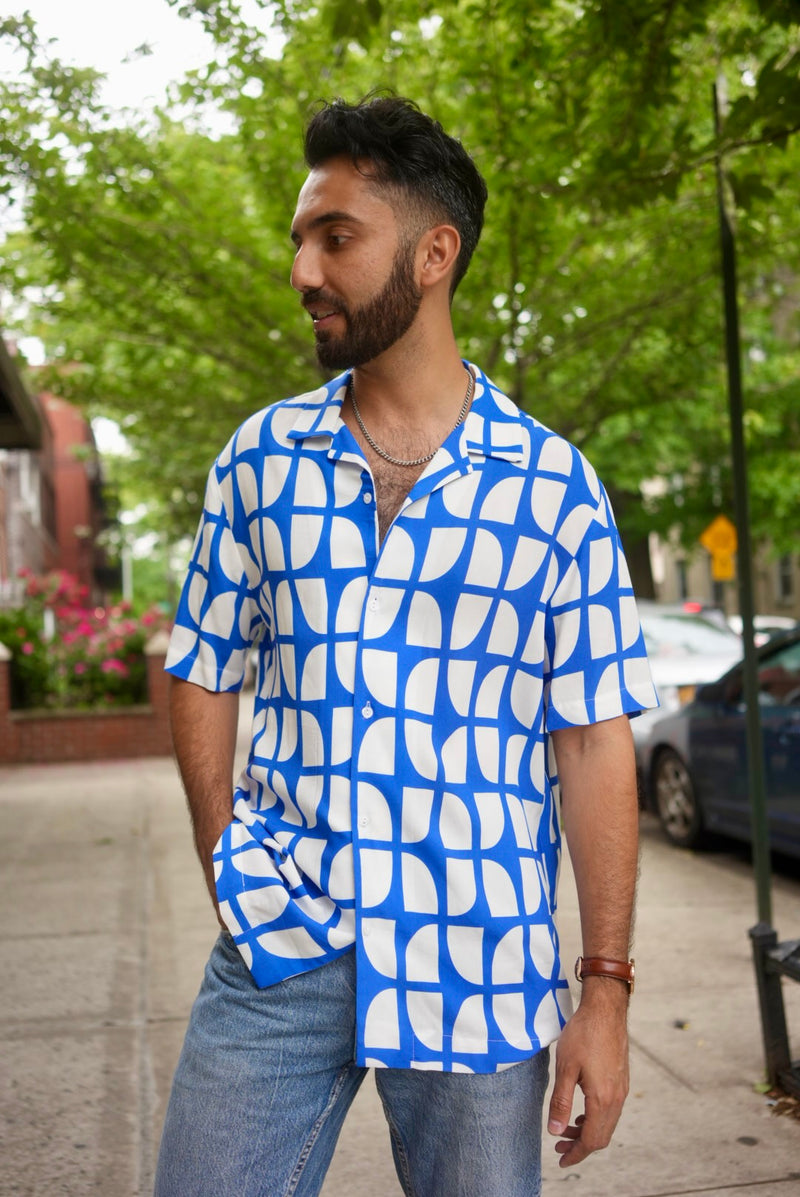 Short Sleeve Button Down - Shapes