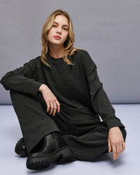 Gray Sportswear Jogger With Rhinestones