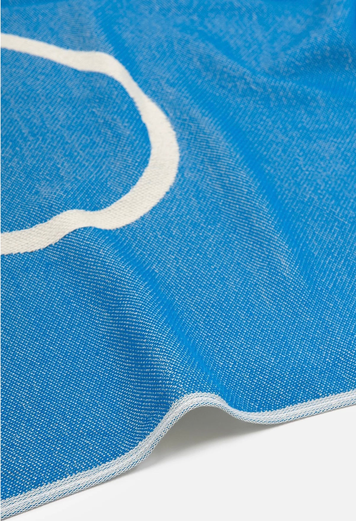 Feta Bright Blue Feather Beach Towel