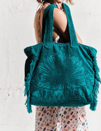 Fringed Terry Large Beach Tote Bag