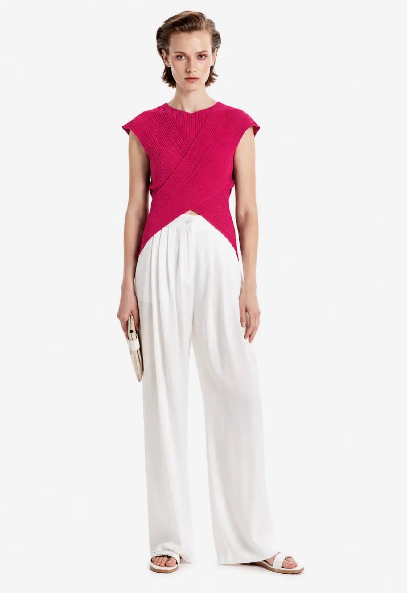 Seashells Knit Crossed Top