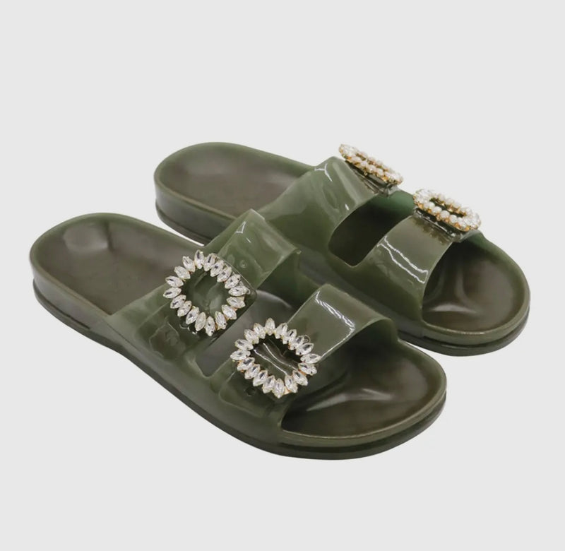 Cacatoés Anjo Lindo Dark Kaki Scented Sandals