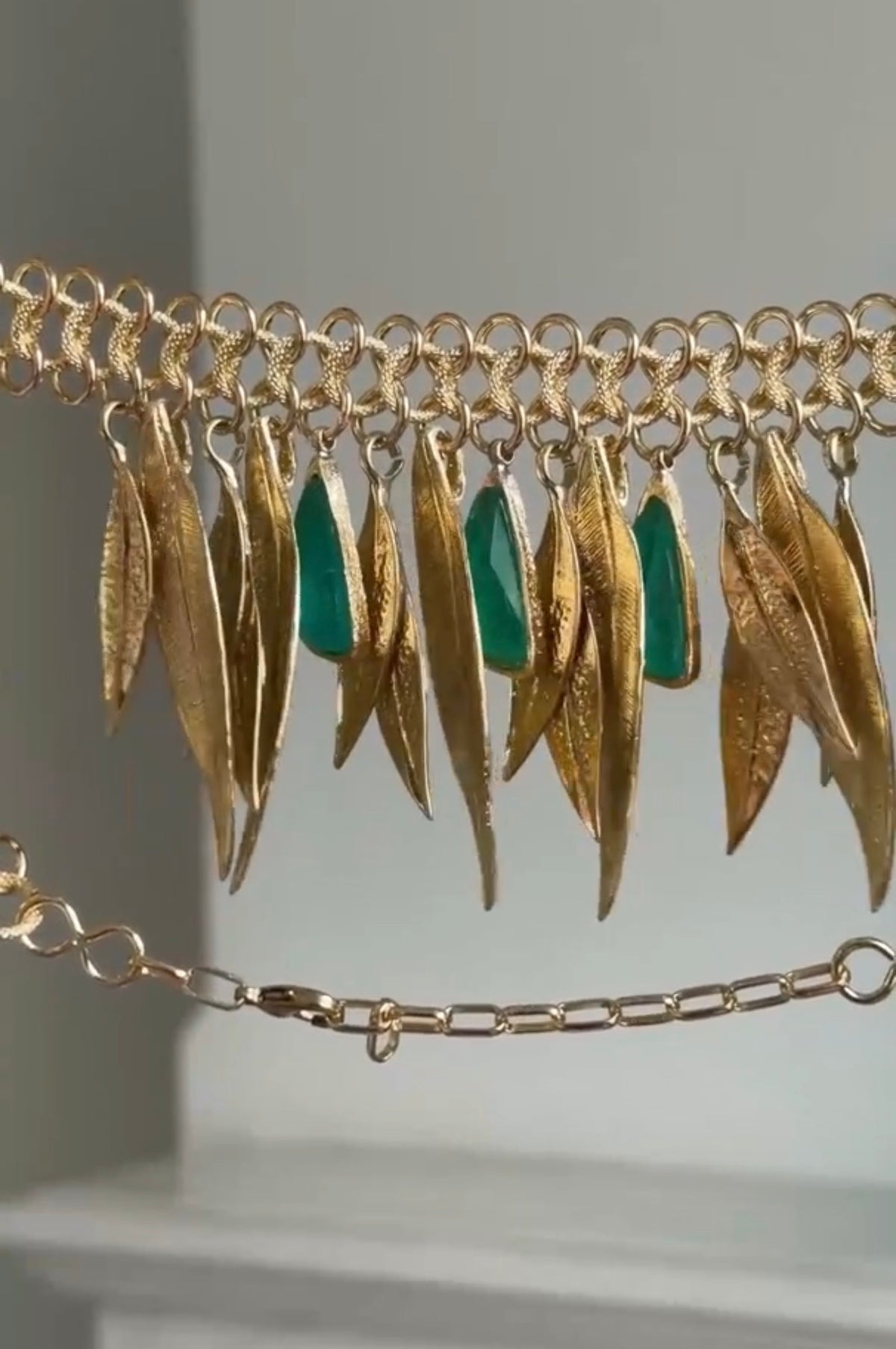 Velia Aqua Necklace Handmade