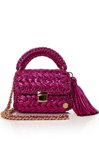Seville Metallic Crochet Bronze Crossbody Bag