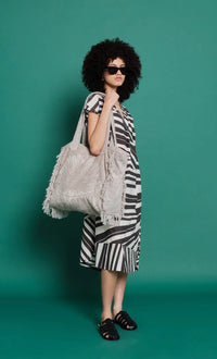 Fringed Terry Large Beach Tote Bag