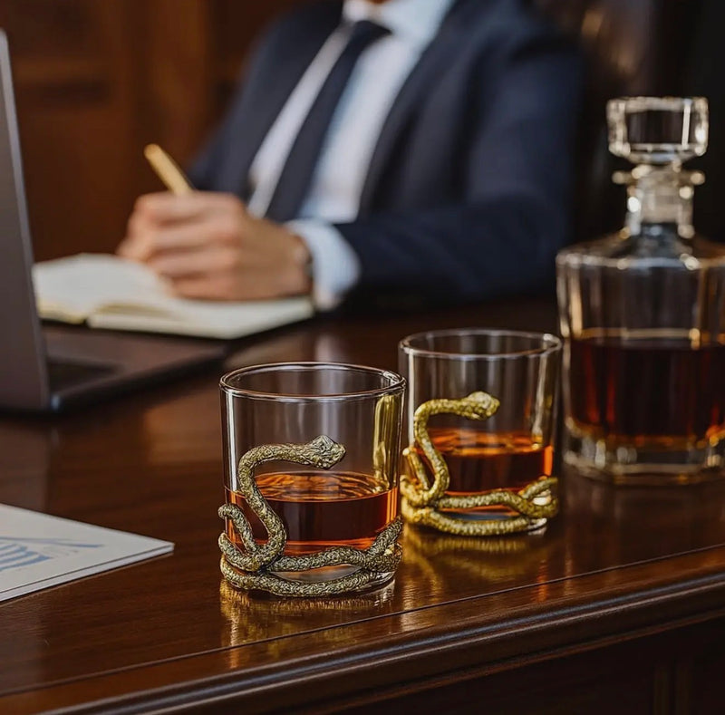 Snake Serpent Whisky Glasses