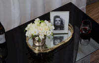 16"L Oval Mirror Tray
Leaf Design