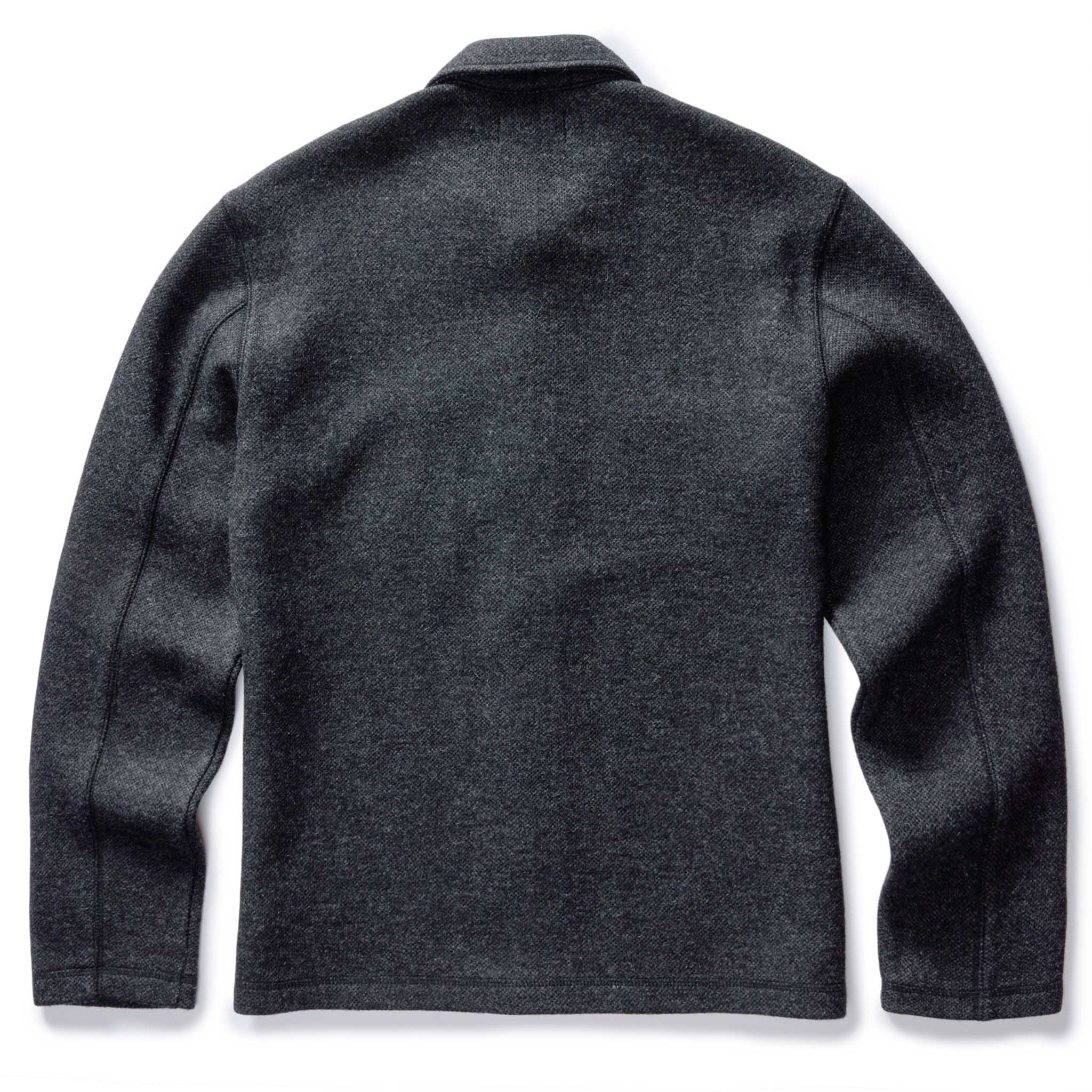 The Evans Overshirt -Charcoal Birdseye Wool