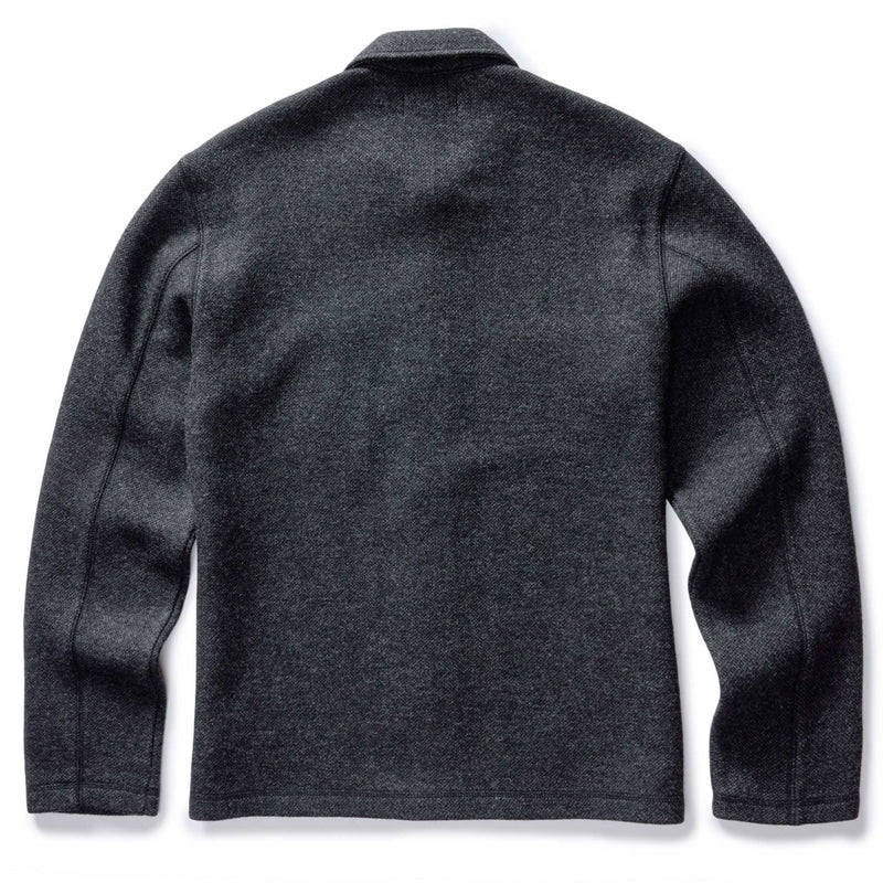 The Evans Overshirt -Charcoal Birdseye Wool