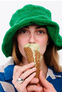 Terry Cloth Bucket Hat Solid Color