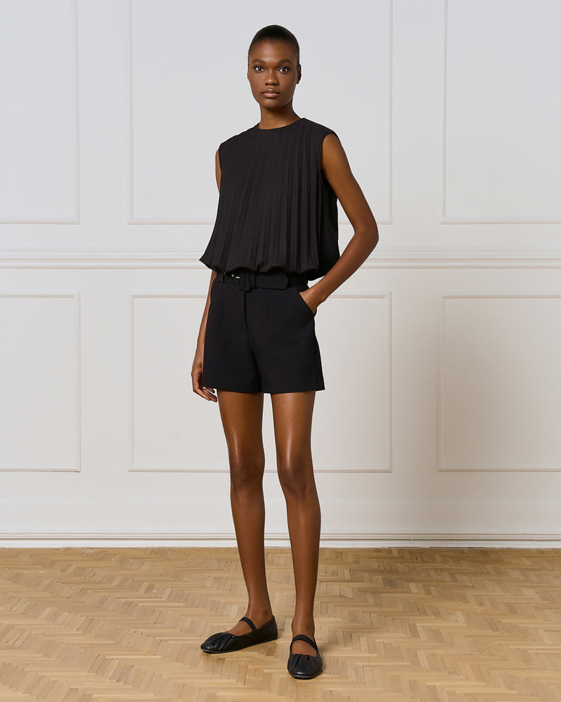 High-Waist Shorts With Belt