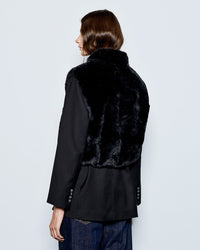 Black Faux Fur Vest
