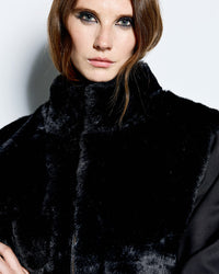 Black Faux Fur Vest
