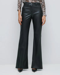 Black Faux Leather Pants