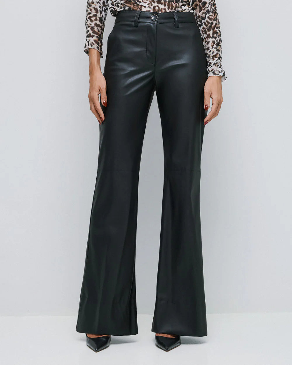 Black Faux Leather Pants