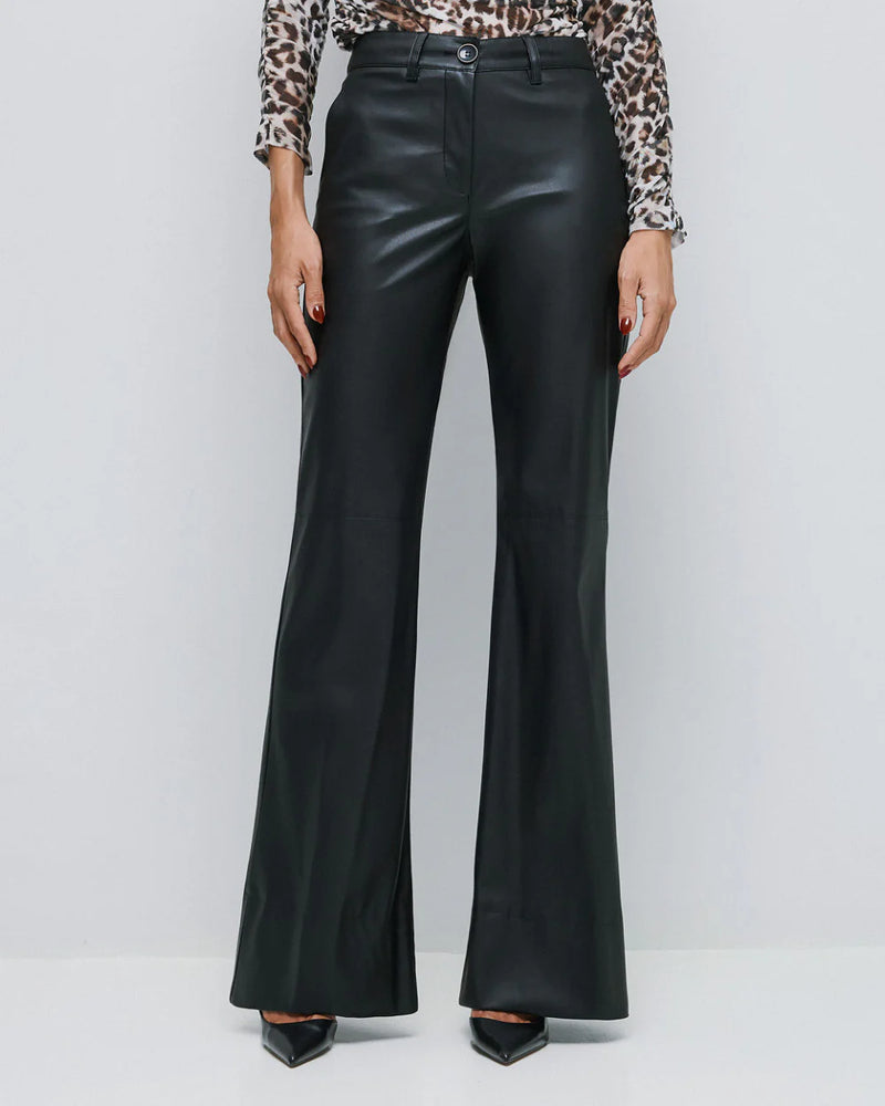 Black Faux Leather Pants
