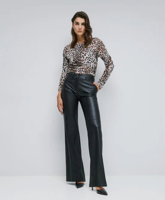 Black Faux Leather Pants
