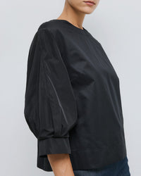 Taffeta Puffy Sleeve Blouse
