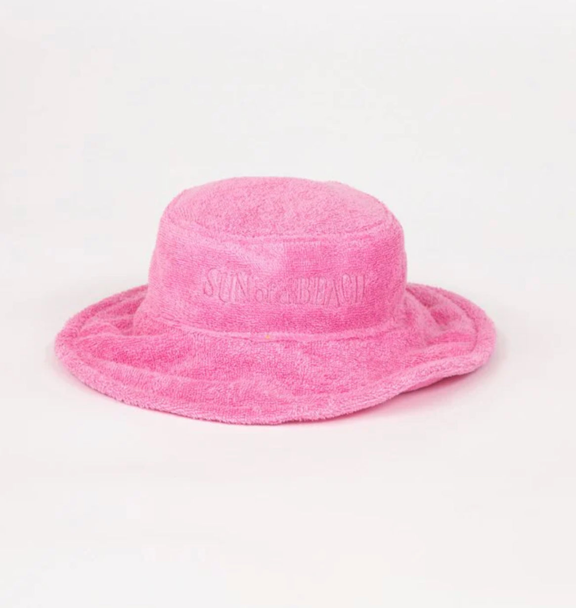 Terry Cloth Bucket Hat Solid Color