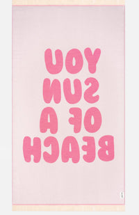 You Son Of A Beach Bubblegum Feather Beach Towel