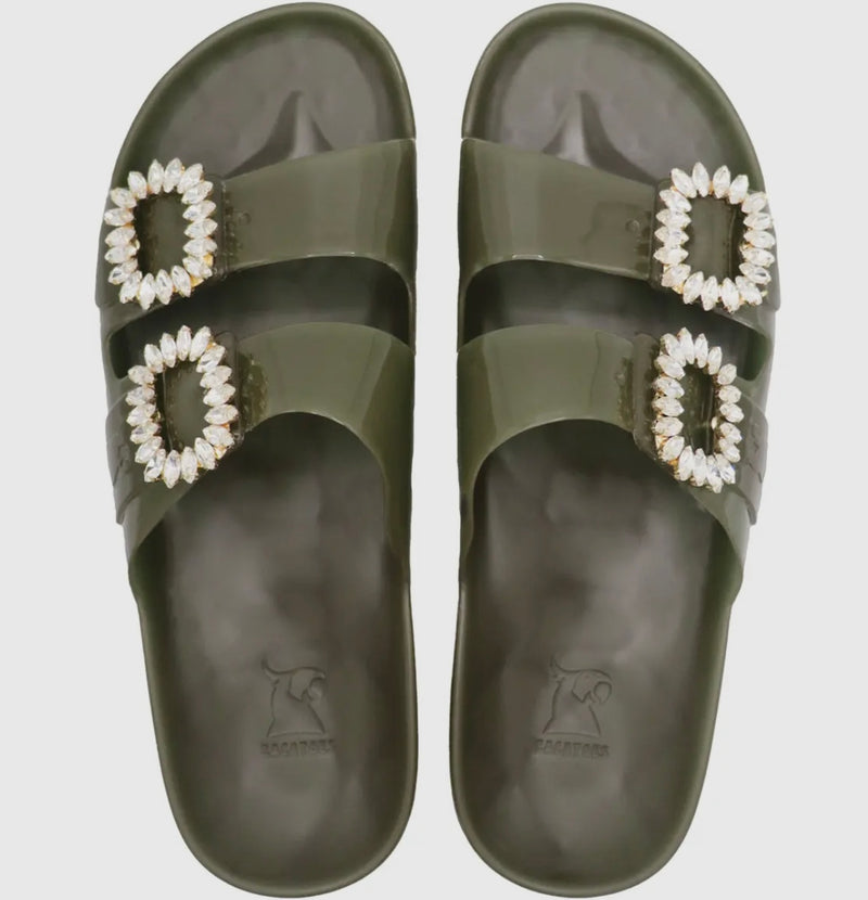 Cacatoés Anjo Lindo Dark Kaki Scented Sandals