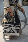 Iman Black and White Tote Bag