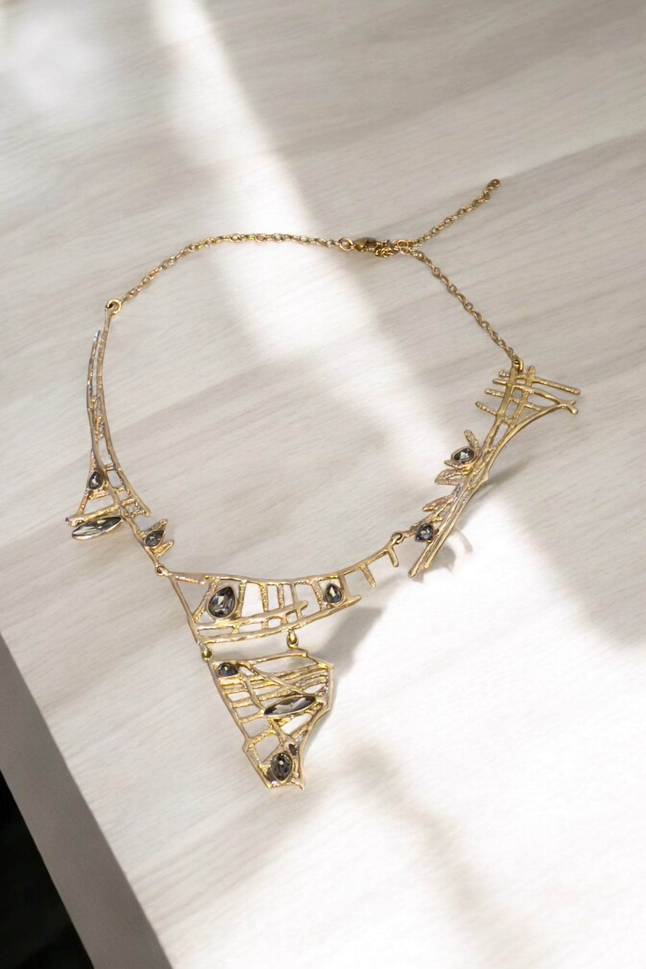 Black Diamond Crystal Necklace