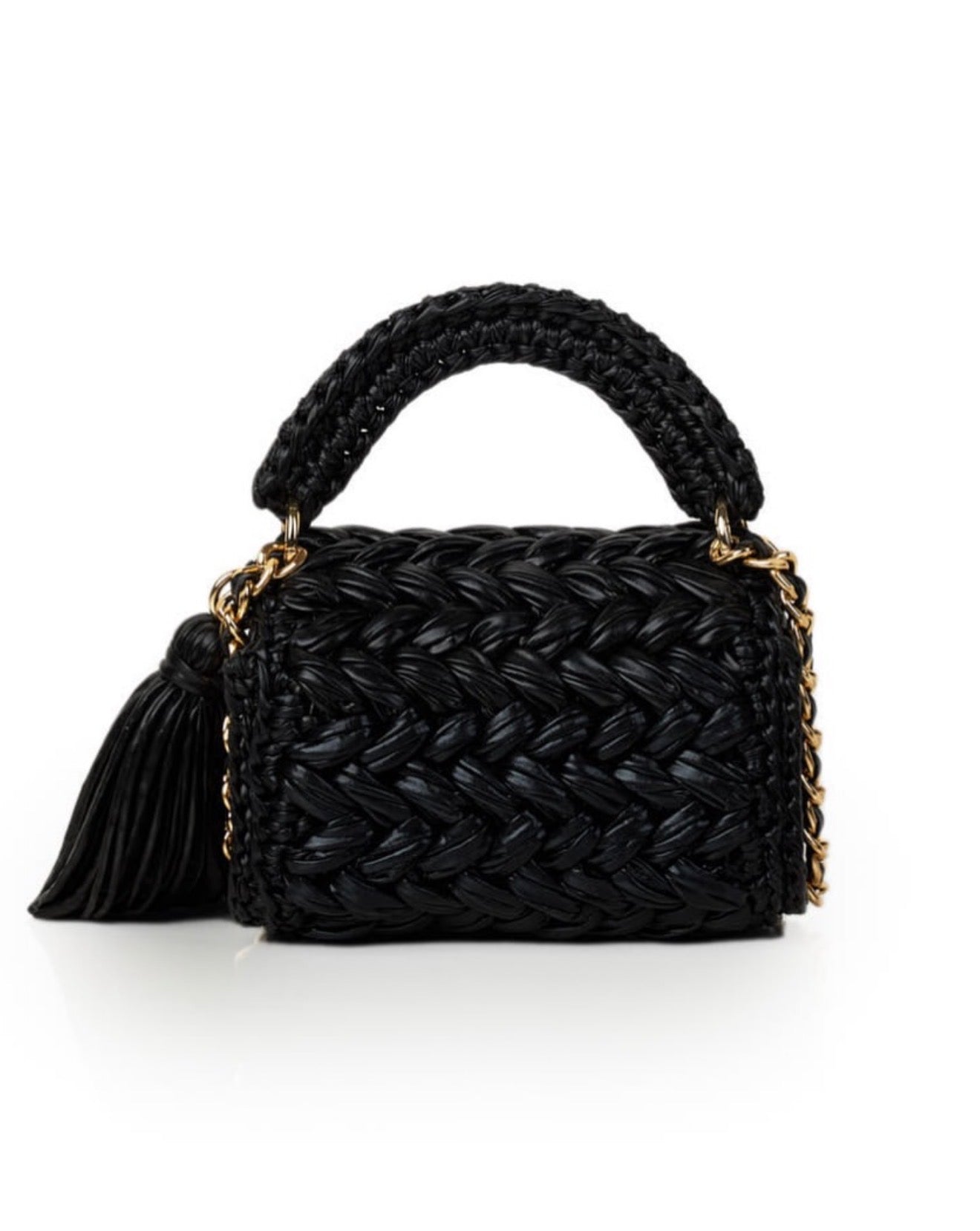 Seville Metallic Crochet Bronze Crossbody Bag