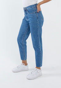 Cynthia Mid Blue Straight Leg Jeans