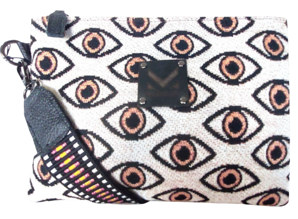 Zea Clutch Brown Evil Eye