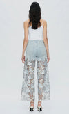 High Rise Wide Leg Lace Jeans