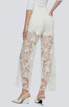 High Rise Wide Leg Lace Jeans