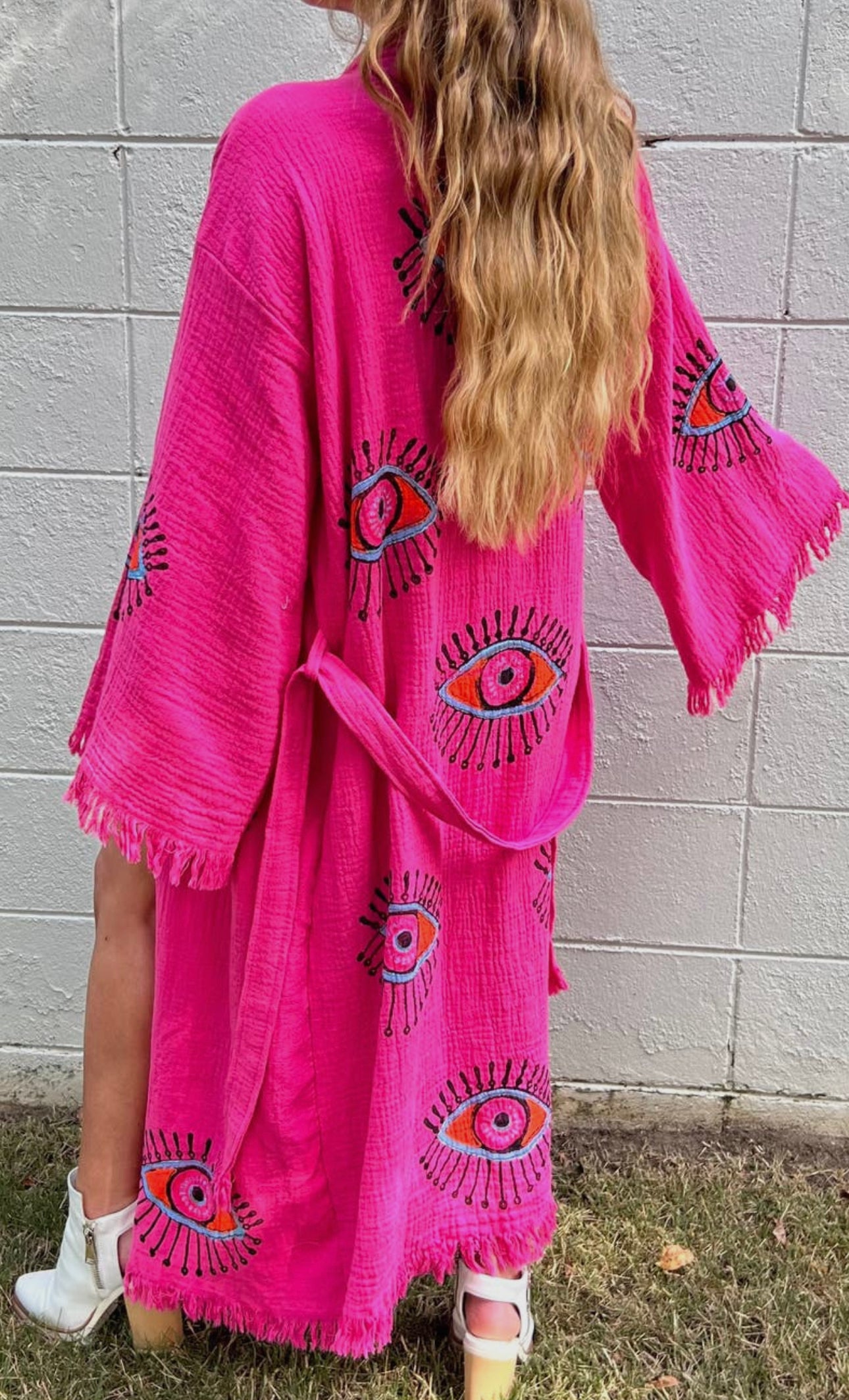 Hot Pink Multi Evil Eye Robe