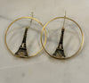 Eiffel Tower Hoop Earrings
