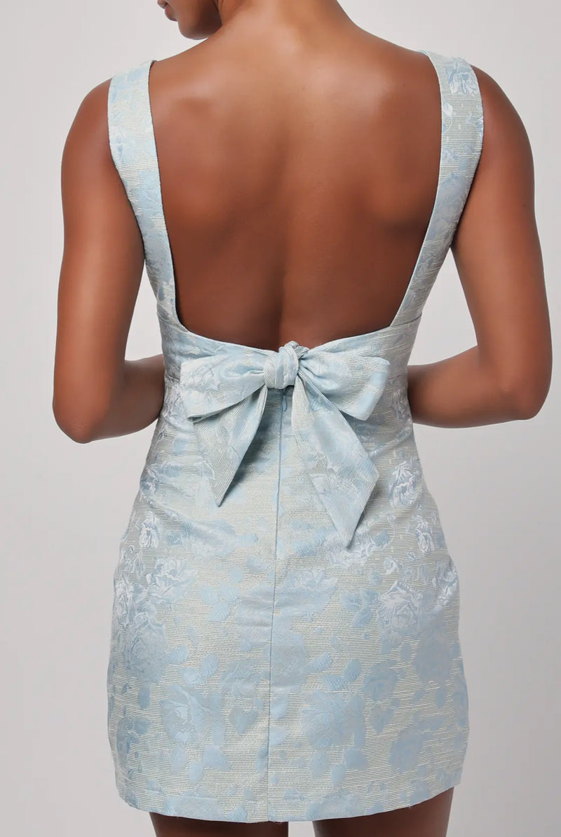 Camilla Floral Borcade Mini Dress