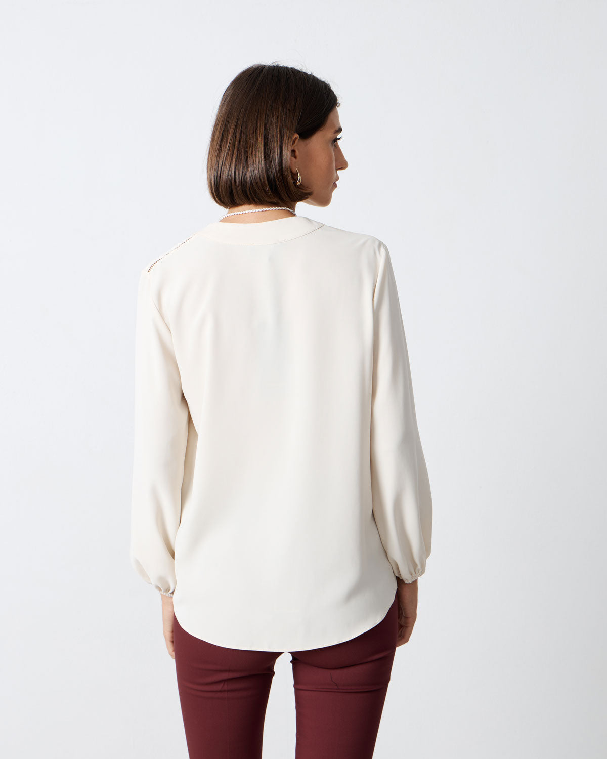 Ivory Blouse with Rope