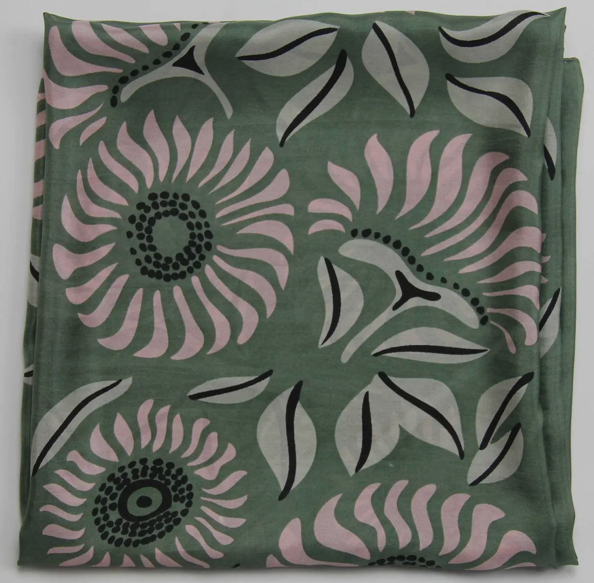 Folly Khaki Silk Scarf